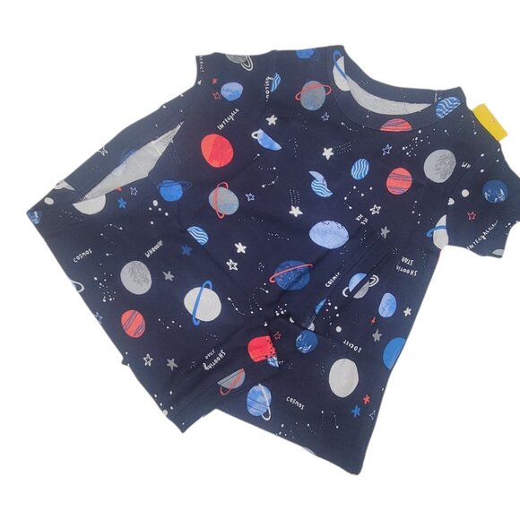 Baby Gap Other - Baby Gap Cosmic 2-Piece Pajama Set Shirt & Shorts 12-18 Months Organic Cotton Na